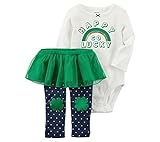 Carter's Girls' 2-Piece ST. Patrick's Day Bodysuit & Tutu Pant Set, Green