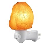 Himalayan Salt Lamp, Elfeland Mini Hand Carved Natural Crystal Salt Lamp Night Light Gift with Cordless Holder for Bedroom, Stair, Porch (Natural Shape)