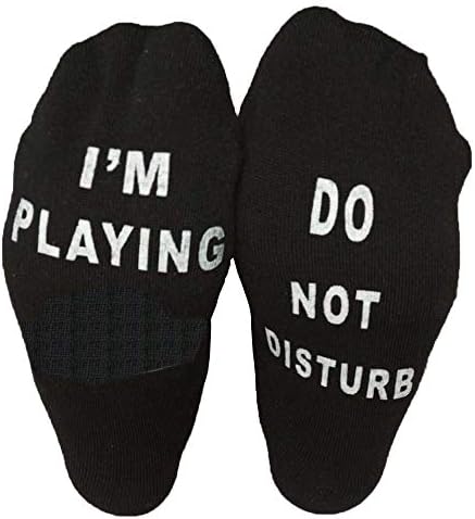 Mens Do Not Disturb Im Playing Socks Womens Funny Ankle Casual Novetly Birthday Gifts Stocking