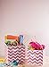DII Non Woven Polyester Storage Bin, Chevron, Rose, Small Set of 2