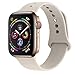 RUOQINI Compatible with Apple Watch Band 38mm40mm,Sport Silicone Soft Replacement Band Compatible for Apple Watch Series 4/3/2/1 [S/M Size - Stone]