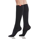 VIM & VIGR Moisture Wick Nylon 15-20 mmHg Graduated Compression Socks for Women & Men