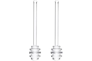 VOSAREA 2pcs Honey Stirrers Reusable Honey Mixing Sticks Coffee Mixer Sticks Honey Stirring Spoon Honey Dippers Transparent G