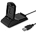 Simpeak Charger Dock for Fitbit Blaze, 2 in 1 Replacement Charging Stand with USB Cable for Fit bit Blaze, Phone Holder for Desk (Black)