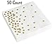 paper napkins disposable party napkins eco friendly and recyclable gold dot white napkin 50 x 3 ply luncheon 6.5 x 6.5 inch