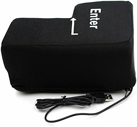 Grefar Creative USB Big Enter Key Pillow, Durable Office Desktop Foam Nap Pillow for Stress Relief Vent Tools and Midday Rest.