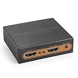 TNP HDMI Switch Splitter 2x2 Support 4K Ultra HD UHD 4Kx2K Full HD 1080P 3D High-Speed HDMI 1.4V Video Audio Distribution Switcher Selector Repeater Amplifier Split Box Hub 2 in 2 Out Dual Monitor
