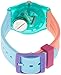 Swatch GG219 Candy Parlour Multicolor Dial Orange Silicone Band Women Watch NEW