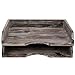 MyGift Set of 2 Torched Wood Stacking Desk Paper Tray, Office Desktop Stackable Document File Folder and Mail Holder Organizer Tray