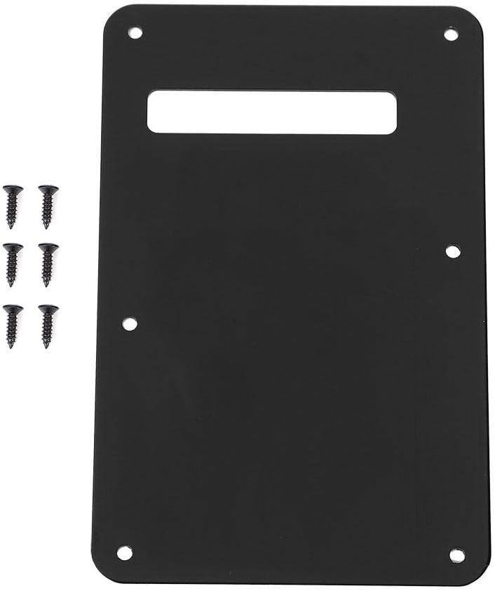 Guitar Back Plate, Pickguard Guitar Tremolo Spring Cavity Cover Back Plate replacement for St Style Electric Guitar (Black) - Image 3