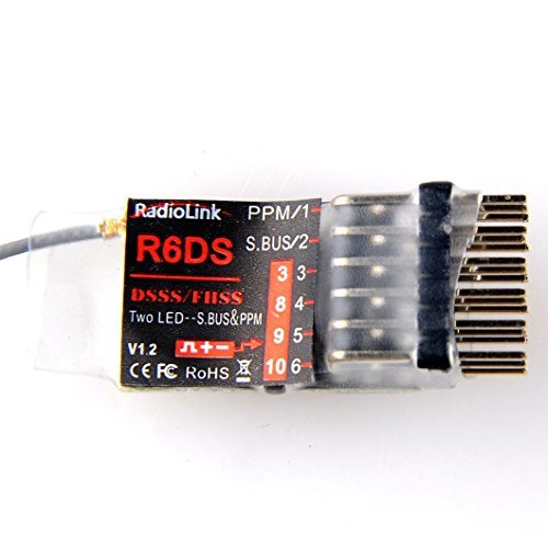 Radiolink Smallest Receiver R6DS 6CH PPM PWM Output 3s Response for RadioLink AT9 AT10 Transmitter