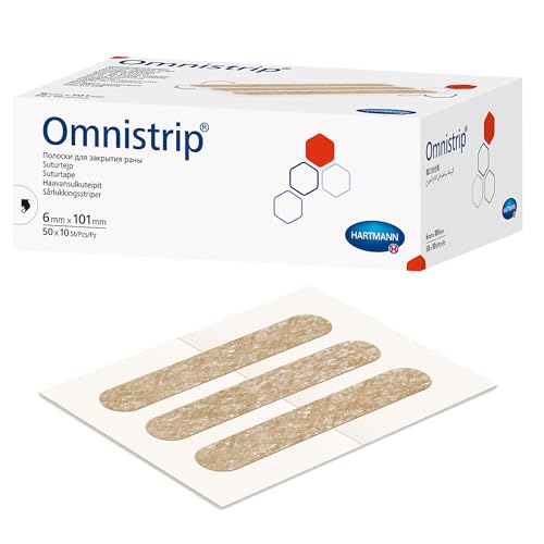 Hartmann Omnistrip - Pflaster zum atraumatischen Verschließen kleiner Wunden und chirurgischer Schnitte, 6x101 mm, 59303