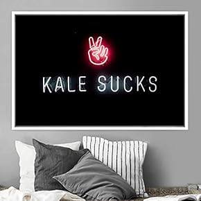 signwin Framed Canvas Wall Art Illuminated Words 3D...