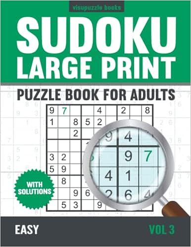 sudoku large print 200 sudoku puzzles for adults large print easy with solutions vol 3 books visupuzzle 9798424098192 amazon com books