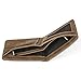 ZH Men's Canvas Leather Wallet Small Bifold Card Holder Billfold with ID Window (Black-M)