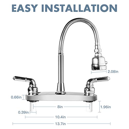 RV Sink Faucet, RV Kitchen Faucet Replacement with Flexible Arc 360