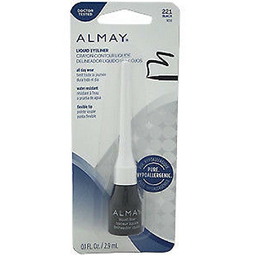 Almay Liquid Eyeliner, Black [221] 0.1 oz (Pack of 2)