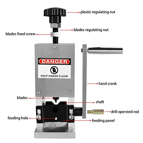 Fashine Cable Stripper Metal Recycle Tool Copper Wire Stripping Machine Hand Crank & Drill Operated , US Stock - Thumbnail 2