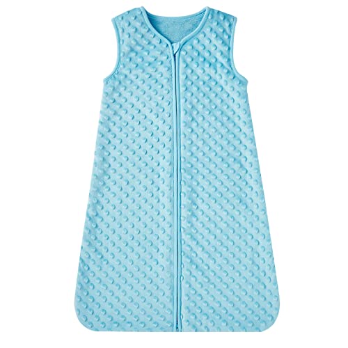 DaysU Baby Sleep Sack with Soothing Dots TOG 2.5, Sleeveless Baby Wearable Blanket 18-24 Months with 2-Way Zipper, Plush Sleeping Bag for Toddler, Light Green