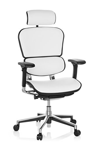 hjh-OFFICE-652231-Sedia-da-ScrivaniaSedia-Presidenziale-ERGOHUMAN-Pelle-Bianco