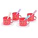 ThinkMax Kids Play Tea Set Toy with Cake for Children Tea Party Pretend Play Game with Cute Smiley Face Design (24 Pieces)