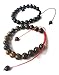 VosVos Black Onyx and Tiger's Eye Bracelets 8 mm Natural Stones Unisex for Couples Lovers Pack of 2 in Organza Pouch