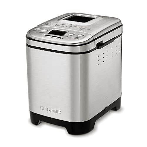 Cuisinart Bread Maker Machine, Compact and Automatic, Customizable Settings, Up to 2lb Loaves, CBK-110P1, Silver,Black