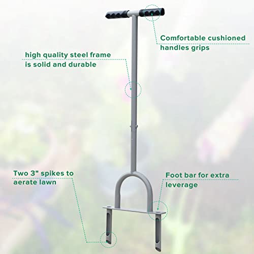 Elevens Manual Lawn Coring Aerator, Plug Aerator for Yard Grass