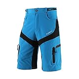 BERGRISAR Men's Cycling Shorts MTB Mountain Bike Bicycle Shorts Zipper Pockets 1806BG
