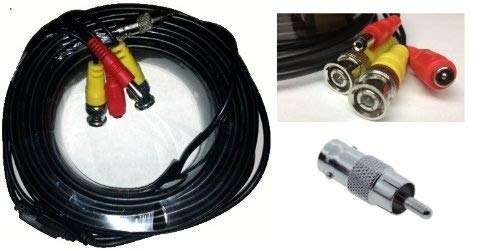 ACELEVEL60 Feet Video Power BNC RCA Cable for CCTV Security Cameras