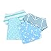 Comfy Cubs Baby Bandana Bibs, Drool Bib, Drooling Teething, 100% Organic Cotton, 8 Pack Unisex Boys Girls Blue