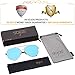 SOJOS Oversized Aviator Sunglasses Mirrored Flat Lens for Men Women UV400 SJ1083 with Silver Frame/Blue Mirrored Lens