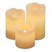 Akari 3 Set real Ivy wax Flickering Flameless LED Candles 3 different lengths 4 5 6 inch Weddings Birthdays Christmas celebratory occasions. 8 hour timer