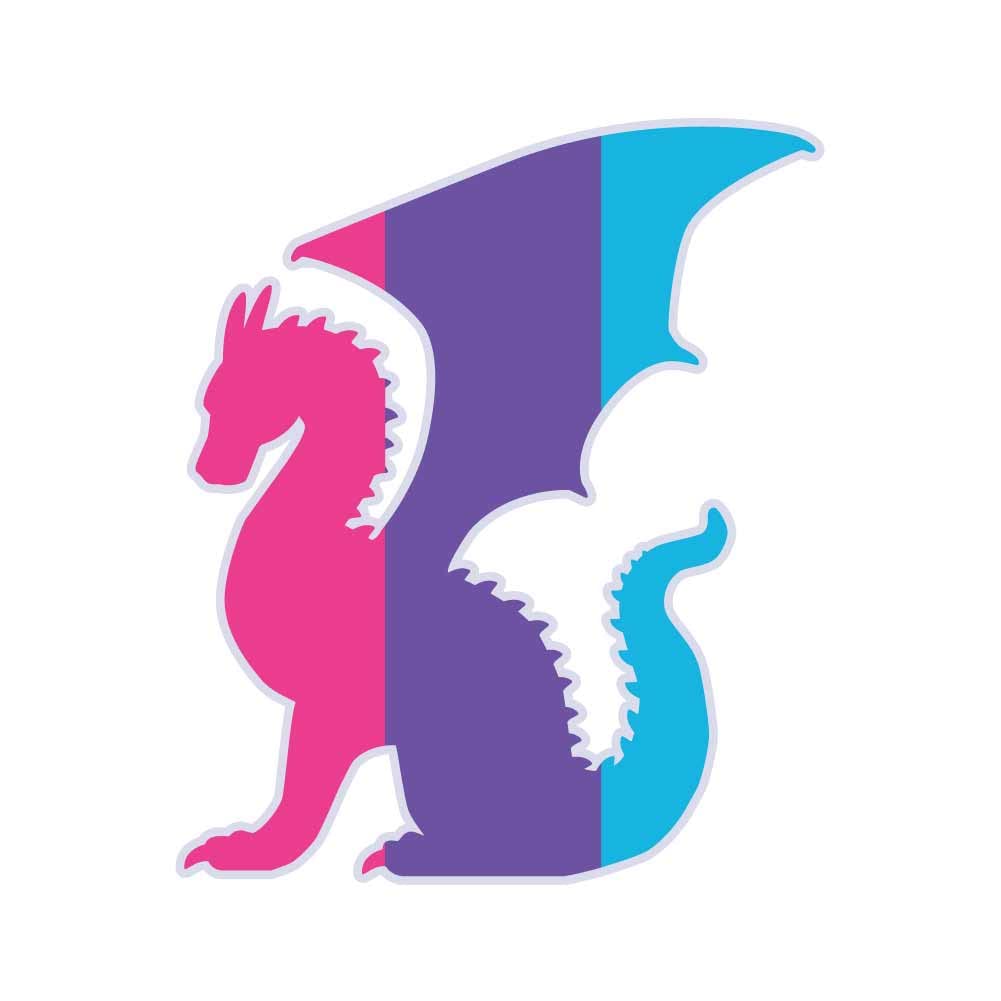 Dark Spark Decals LGBT Pride Androgyne Flag Dragon