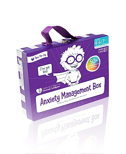 Open The Joy Anxiety Management Box for Kids - DIY Wooden Mailbox, Air-Dry Clay Kit, Origami Crafts, Confidence Cards, and Emotional Learning Activities - Ages 4+