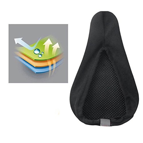 Qulable Cycling Bicycle Silicone Non-slip Saddle Seat Cover Cushion Soft Pad - Thumbnail 4