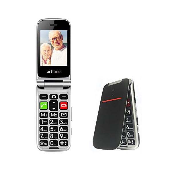 artfone-CF241A-Big-Button-Mobile-Phone-for-Elderly-Senior-Flip-Mobile-Phone-With-24-LCD-Display-SOS-Button-Talking-Number-Dual-SIM-Unlocked-Torch-Side-Buttons-Bluetooth-CameraBlack artfone CF241A Big Button Mobile Phone for Elderly, Senior Flip Mobile Phone With 2.4" LCD Display | SOS Button | Talking Number | Dual SIM Unlocked | Torch Side Buttons | Bluetooth | Camera(Black)