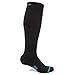 Wanderlust Everyday Use Graduated Compression Socks - Support Stockings for Men & Women - Black/Blue Medium