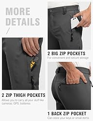 TBMPOY Men's Lightweight Hiking Pants with Belt 5