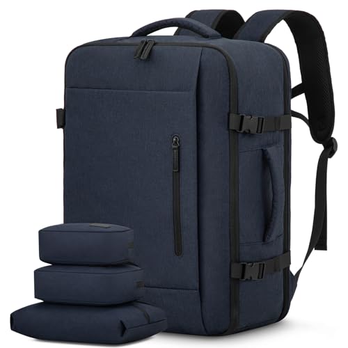 LOVEVOOK 45L Reiserucksack Handgepäck Flugzeug Groß, 18 Zoll Laptop Rucksack Travel Backpack Carry On Luggage, Wasserdicht Reisetasche Koffer Tasche Herren Dame
