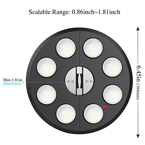 Solar Patio Umbrella Lights,4AA Battery Operated 10 Lighting Modes 12 Color Changing Remote Control Pole Light for Umbrellas,Camping Tents or Outdoor Use (Solar Powered-Black) - Thumbnail 7