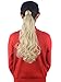 FUT Wrap Around Ponytail One Piece Clip In Curly Pony TIAL Hair Extensions 18inch 90g For Girl Lady Women Bleach Blonde
