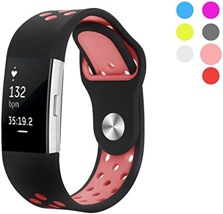 Hanlesi Strap for Fitbit Charge 2, Silica gel Soft Silicone Adjustable Fashion Replacement Sport Strap Accessory Band for Fitbit Charge 2 Smartwatch Fitness Wristband