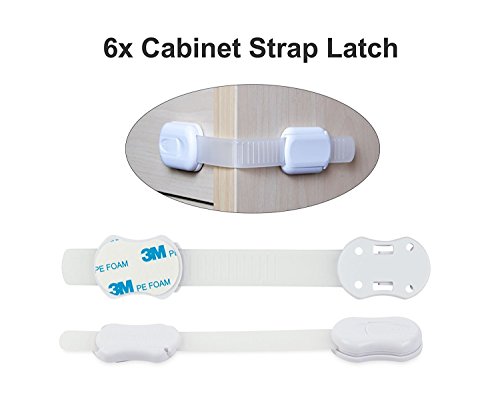 Kids Home Set for Furniture (33-pack),12 Plug Protectors,8 Corner Guards,6 Secure Strap Latches,2 Door Stoppers,2 Cabinets Locks,2 Drawer Locks,1 Toilet Lock,Easy to Install