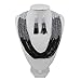 BOCAR Multi Layer Beaded Statement Necklace Set Mix Strand Necklace and earrings for Women Gift (NK-10459-silver+dark gray+mattle black)