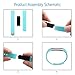 AK for 301 Fitbit Alta Bands, Replacement with Metal Clasp, Small, Teal