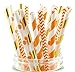 Thanksgiving Dinner Straws (25 Pack) - Fall Leaf Autumn Wedding Party Supplies, Orange & Brown Assorted Paper Straws for Thanksgiving Table Decor primary