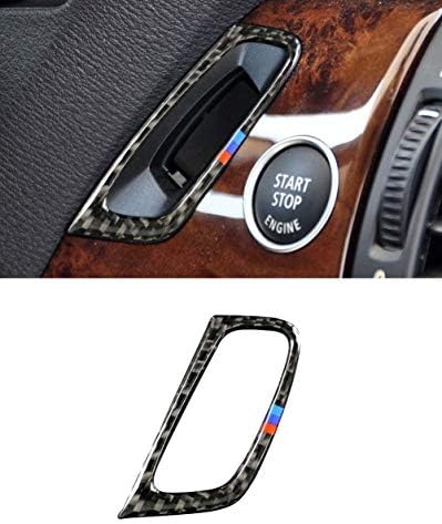 Xinshuo Real Carbon Fiber Interior Keyhole Cover Trim For X5 X6 E70 E71 2008-2013 1pcs