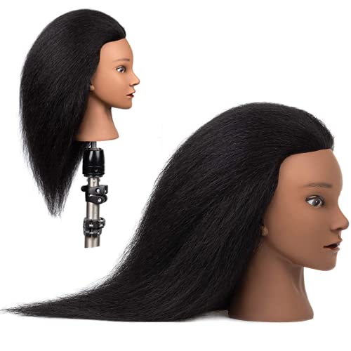 Mannequin Head With Human Hair By Tistaya Manikin Head With Human Training Head Cosmetology Manikin Practice Head with Clamp Stand