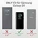 YOUMAKER Galaxy S9 Case, Metallic Black with Built-in Screen Protector Heavy Duty Protection Shockproof Slim Fit Full Body Case Cover for Samsung Galaxy S9 5.8 inch - Black/Black